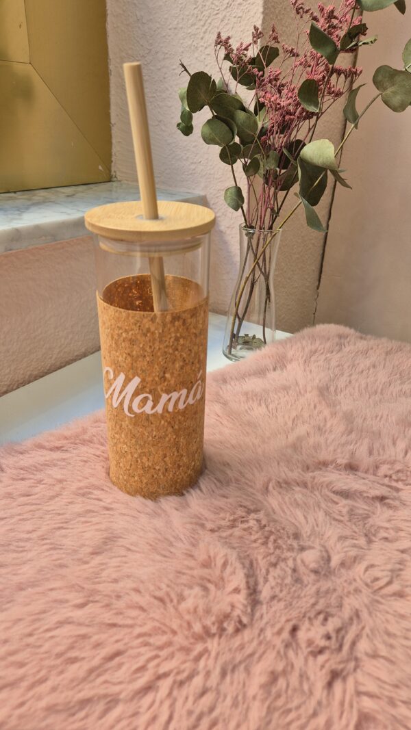 Vaso de cristal y corcho